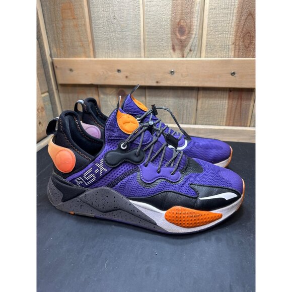 Puma RS-X T3CH Rize Glow In The Dark Sneakers Size 9.5 Purple & Orange - Picture 1 of 10